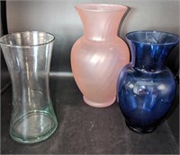 3 Pc. Glass Vase