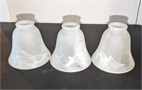 3 Ceiling Fan Frosted Glass Shades