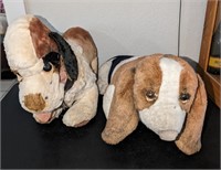 2 Large Vintage Dog Plushes