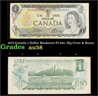 1973 Canada 1 Dollar Banknote P# 85c, Sig Crow & B