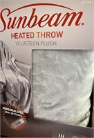 SM2102  Velveteen Heated Blanket Throw 50" x 60