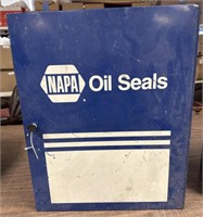 20.5" TALL BLUE METAL NAPA OIL SEALS CABINET