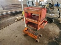 International Rolling Tool cart and floor jack
