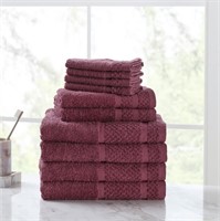 SM2028  Mainstays Bath Towel Set, Raspberry