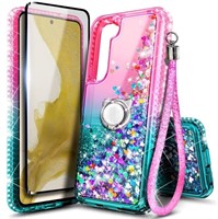 SM2029  Nagebee Samsung Galaxy S23 Case, Pink/Aqua