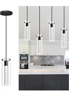 KAMLAM 1-Light Modern Sputnik Chandelier Black 400