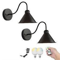 Kiven Wall Sconces Set of 2  LED  Dimmable