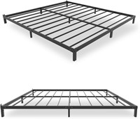 LUKIROYAL 7-Inch Metal Low Bed Frame  Black