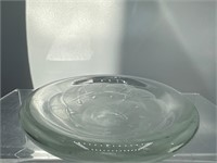 Signed art glass dish