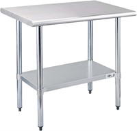 Steel Prep Table  24'x36' with Undershelf