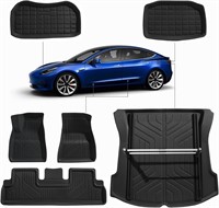 Tesla Model 3 Floor Mat Set  3D Cut.