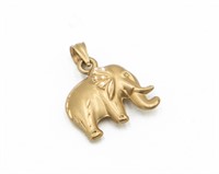 MB 14k Gold Elephant Pendant