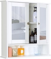 Medicine Cabinet w/ Mirror & Adjustable Shelf