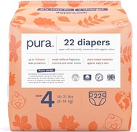 Size 4 Eco-Friendly Diapers  18-31lbs  22 Pack