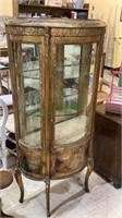 Antique French provincial style display cabinet