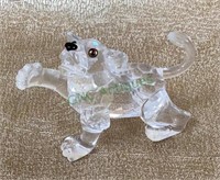 Swarovski silver crystal lion cub measures 2 1/2