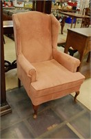 Pink Wing Back Chair