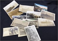 Assorted vintage black-and-white postcards
