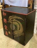 Oriental themed console/entertainment cabinet -