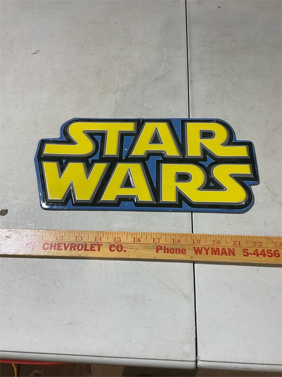 Tin Star Wars sign