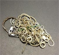 Scrap 925 silver jewelry pieces total weight of 7