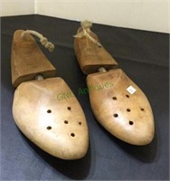 Vintage wooden shoe forms marked New York.   833