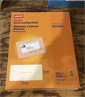 Box of new unopened laser/inkjet white mailing