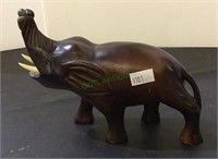 Wood carving of elephant sculpture measuring 5