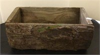 Wooden log look planter box measuring 5 inches