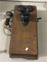 Antique wall hanging Kellogg wall phone -