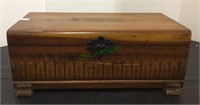 Cedar vintage wooden dresser chest box