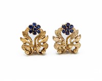 Sapphire 14k Gold Earrings