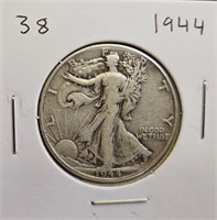 1944 90% Silver Walking Liberty Half Dollar