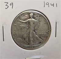 1941 90% Silver Walking Liberty Half Dollar