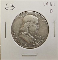 1961 Franklin Half Dollar