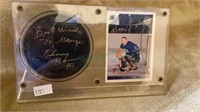 Johnny Bower (1924-2017) autographed hockey puck,