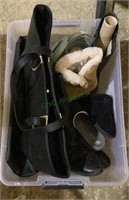 Box of shoes - most new. Also contains a large