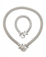 NIB Diamond 925 Necklace Bracelet Set