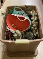 Lidded large storage box contains Christmas