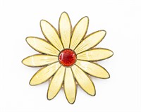 Aksel Holmsen Sterling Daisy Flower Brooch Norway