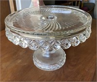 Round Clear Glass Cake Stand