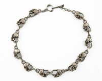 Silver Skull Necklace 192g