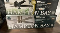 1 LOT (1) HAMPTON BAY 54IN MENA LED CEILING FAN