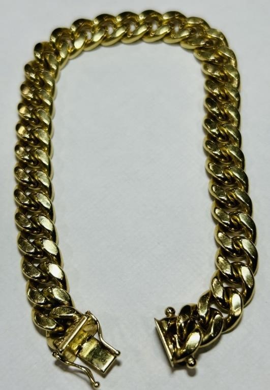 10KT YELLOW GOLD 21.80 GRS 81/2 INCH BRACELET