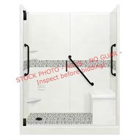 A.B.F. 30x60x80 in. left drain alcove shower kit