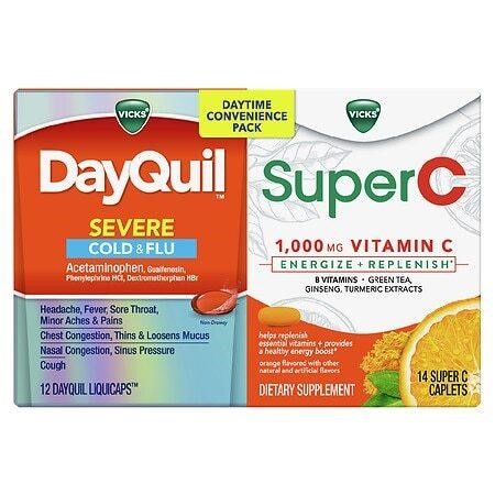 DayQuil Liquicaps/Super C Supplement, EXP 11/23