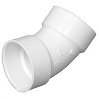 3" Hub X 3"D Hub PVC 45 Degree Elbow