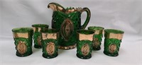 NW Emerald/Gold Memphis 7pc Water Set
