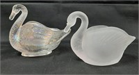 (2) Swan Salt Dishes - See Description