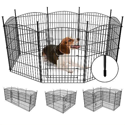 30"H Pet Playpen, 7 Panels + 1 Gate, No Tools